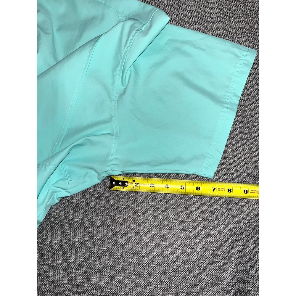 Columbia PFG Fishing Shirt Mens 2XL Aqua‎ Short Sleeve Spread Collar Button Up - Picture 11 of 14